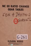 Gleason-Gleason NC 50 Ratio of Roll Change Gear Tables Manual Year (1933)-NC50-01